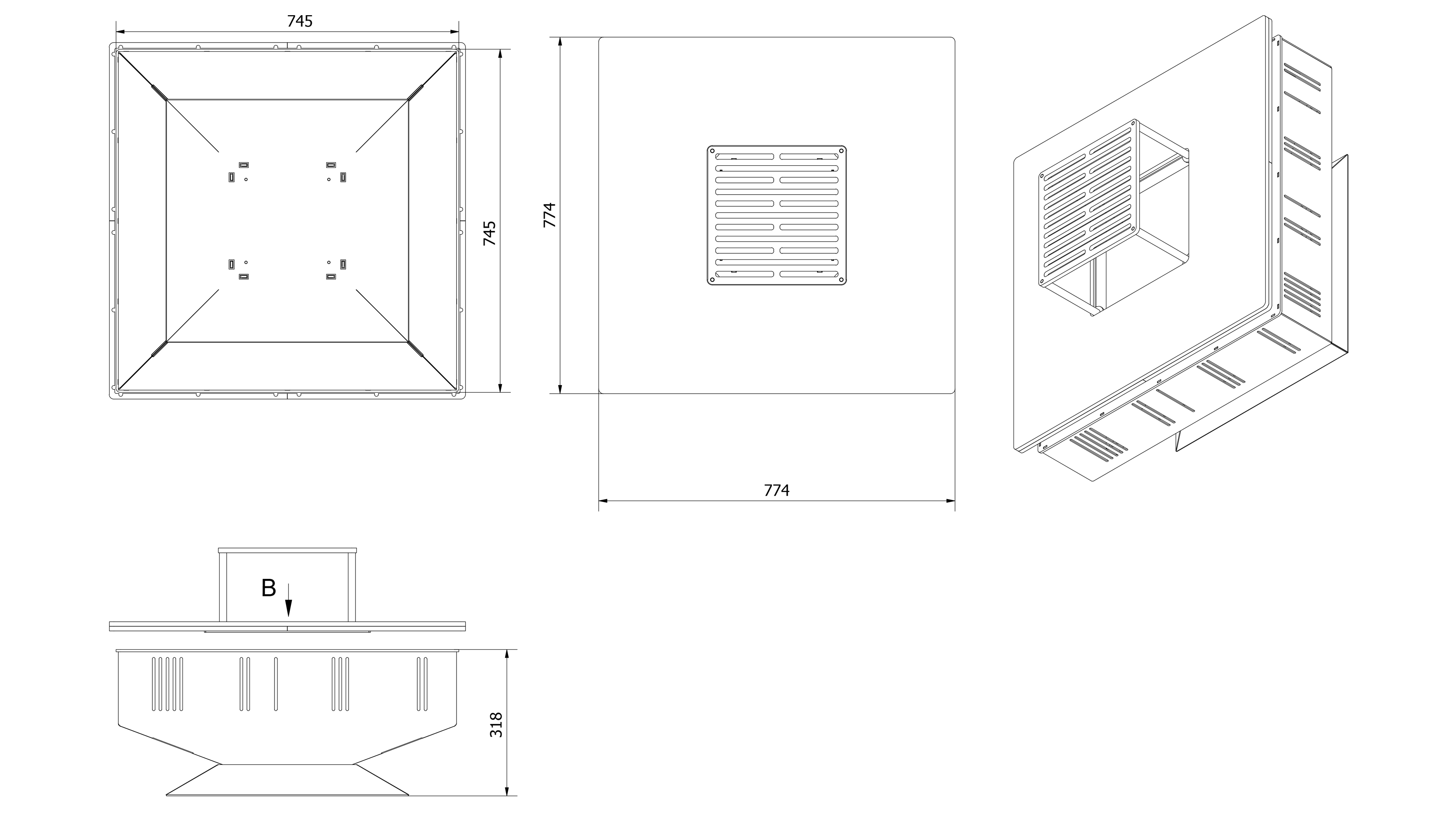 Plano de barbacoa Quadrum